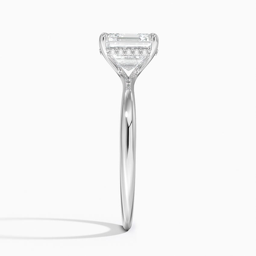 Ascend—Still Light Ring | Solitaire Asscher Diamond with Hidden Halo