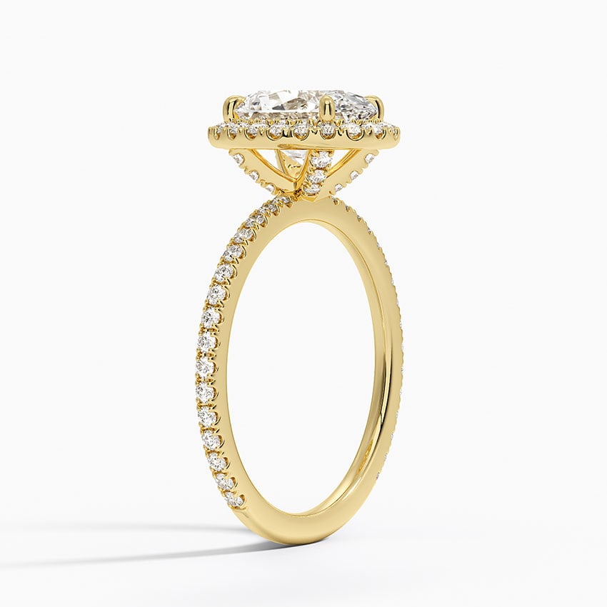 Bloom—Crowned Still Ring | Oval Halo Diamond