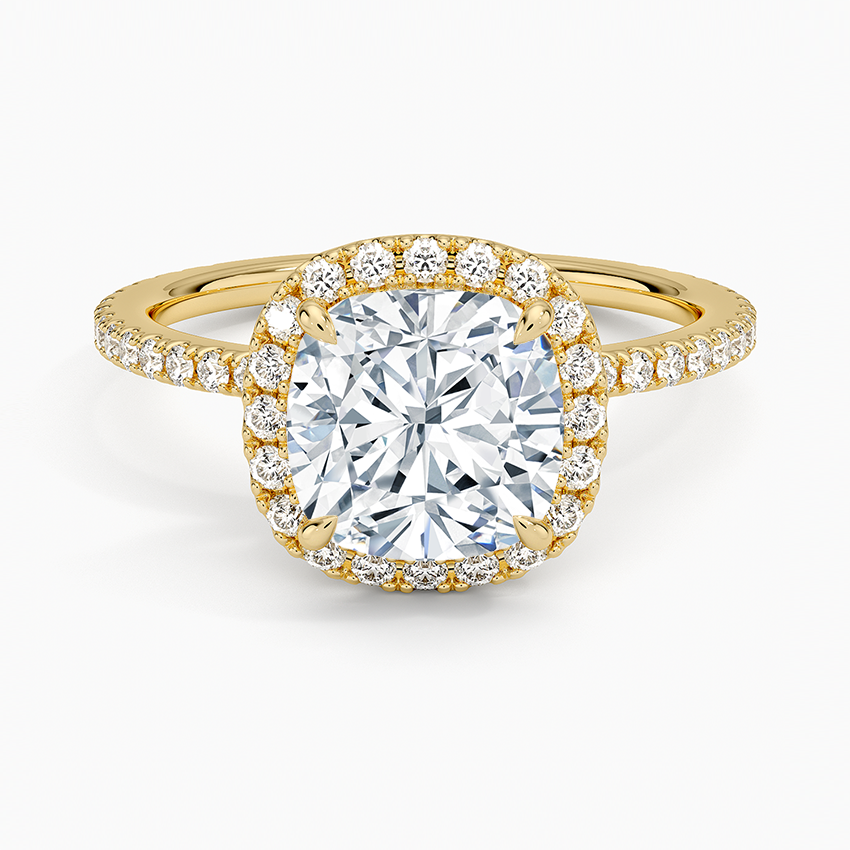 Ascend—Crowned Still Ring | Cushion Halo Diamond