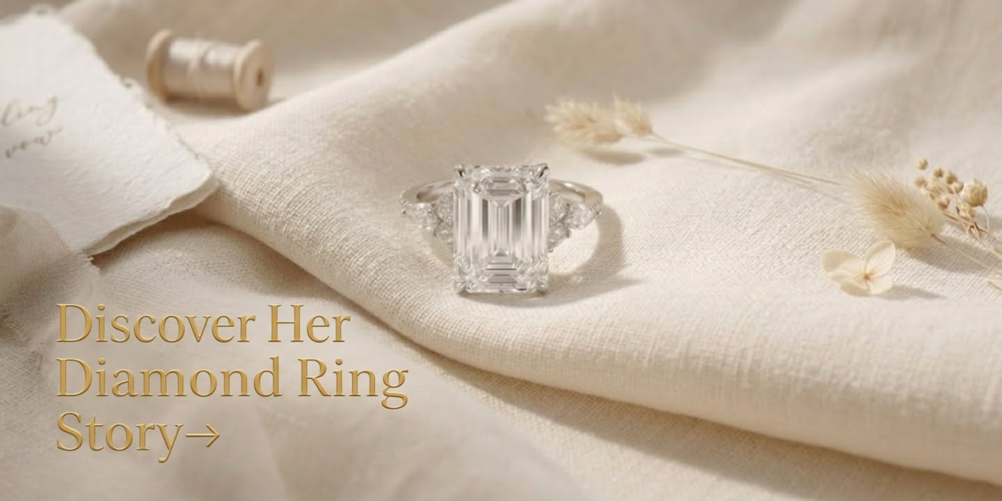 Emerald cut Diamond Ring