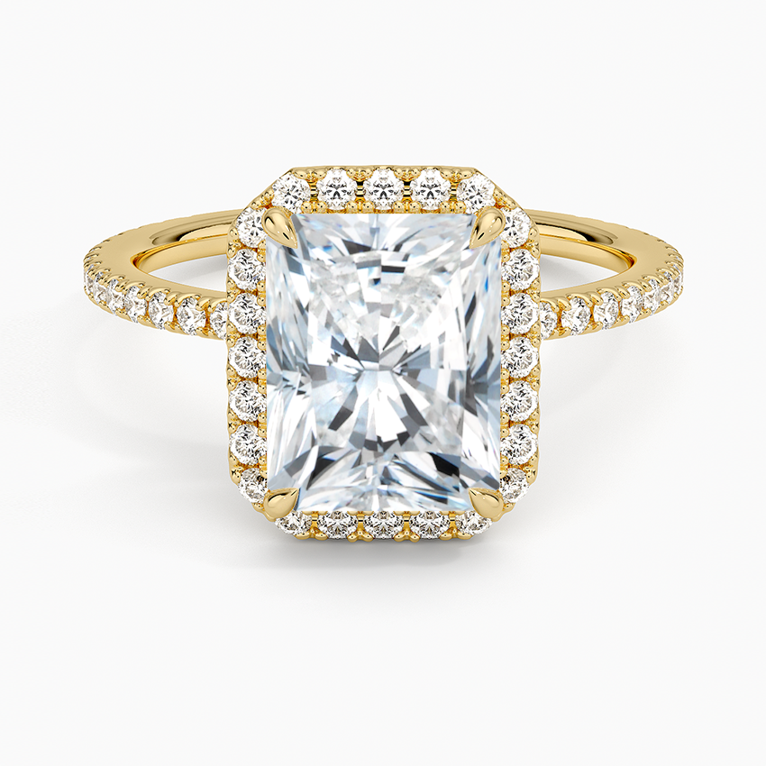Radiate—Crowned Still Ring | Radiant Halo Diamond