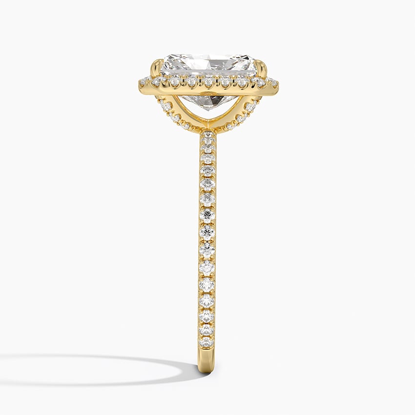 Radiate—Crowned Still Ring | Radiant Halo Diamond