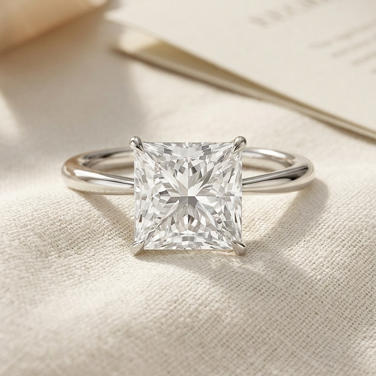 Radiate—Still Light Ring | Solitaire Princess Diamond