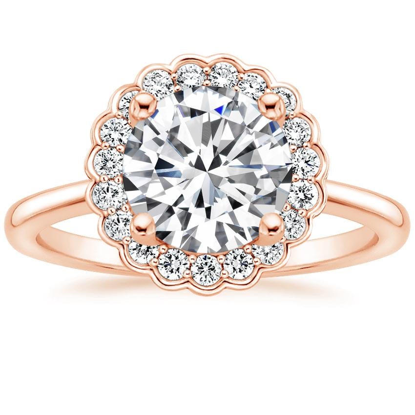 Bloom—Adorn Ring | Round Diamond in Floral Halo