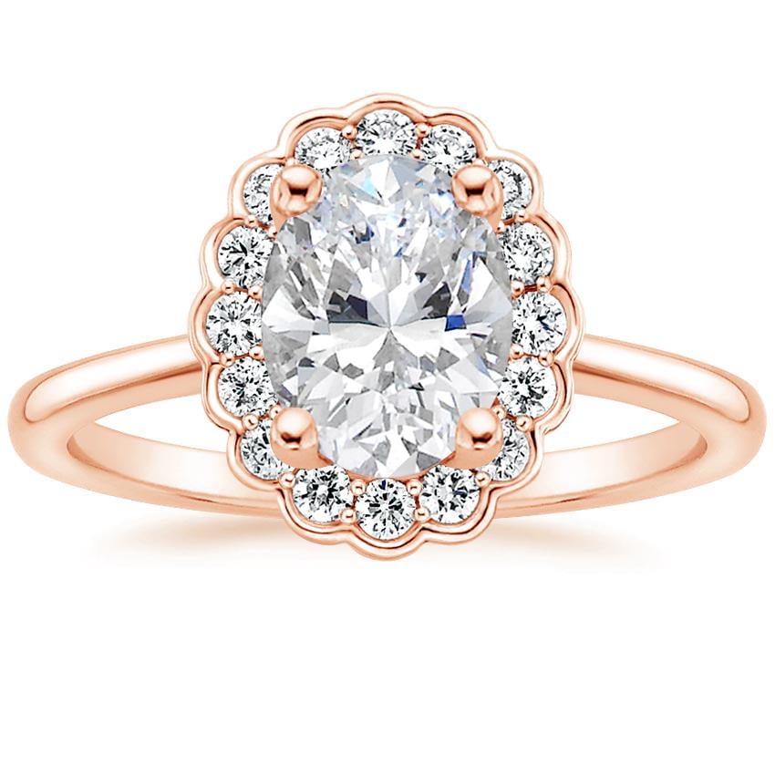 Bloom—Adorn Ring | Oval Diamond in Floral Halo