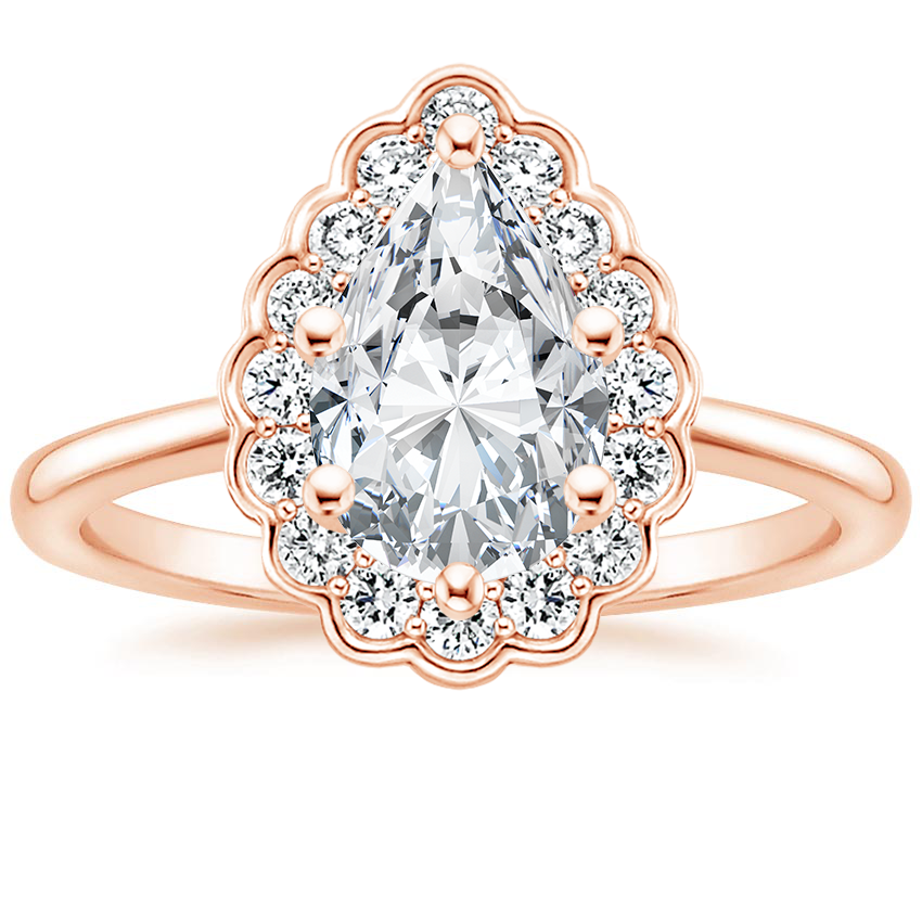 Bloom—Adorn Ring | Pear Diamond in Floral Halo