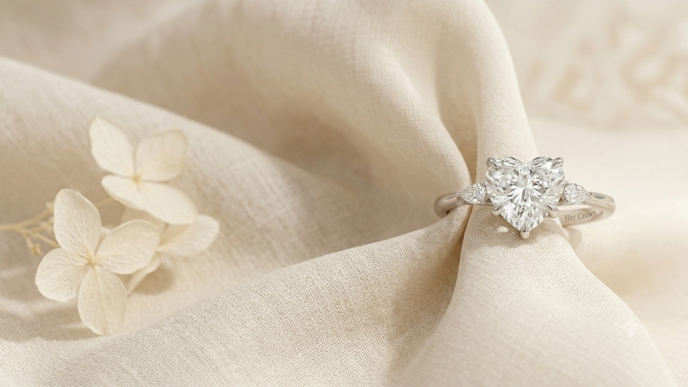 heart shaped diamond ring