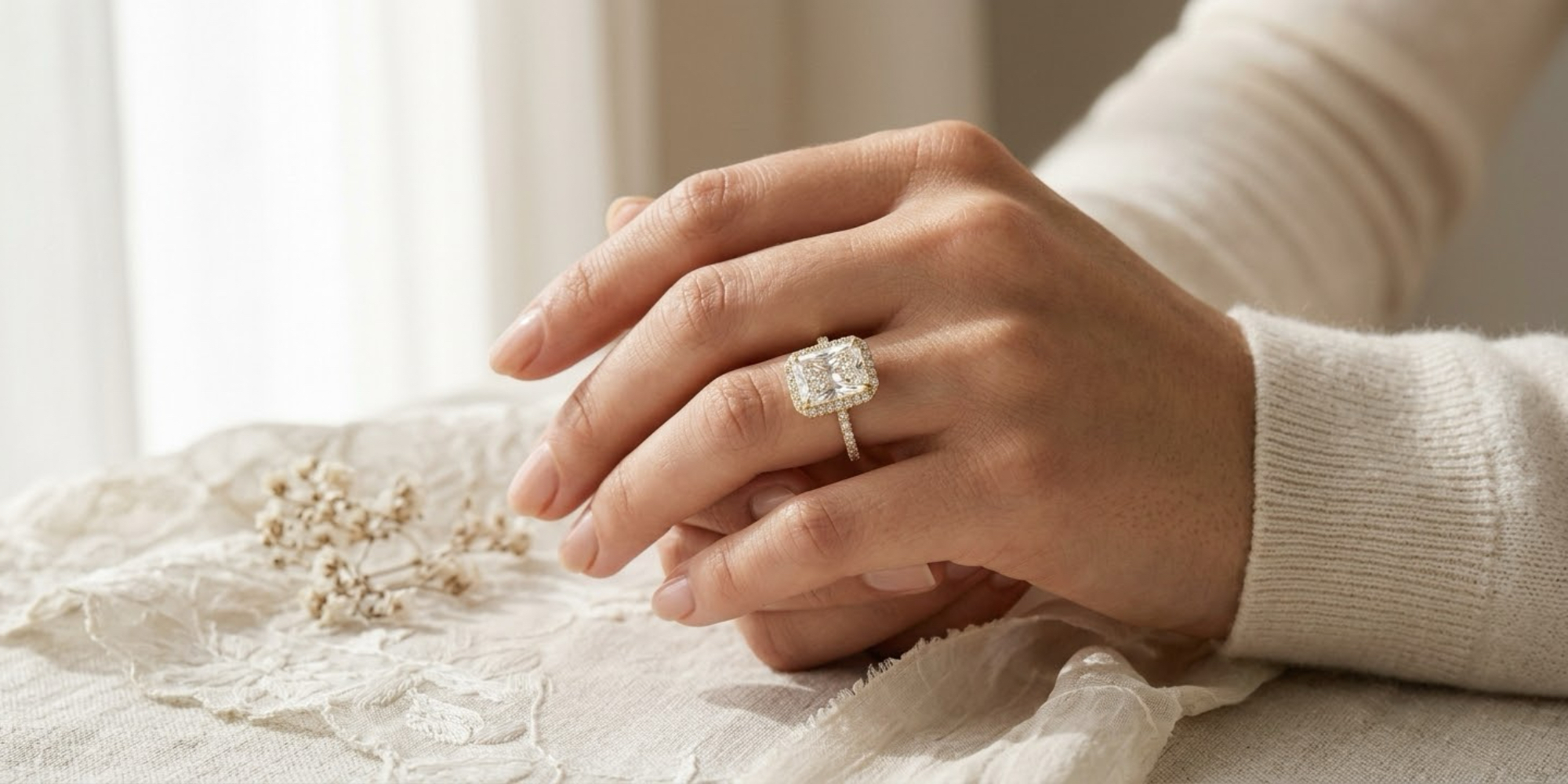 Radiate halo Diamond Ring