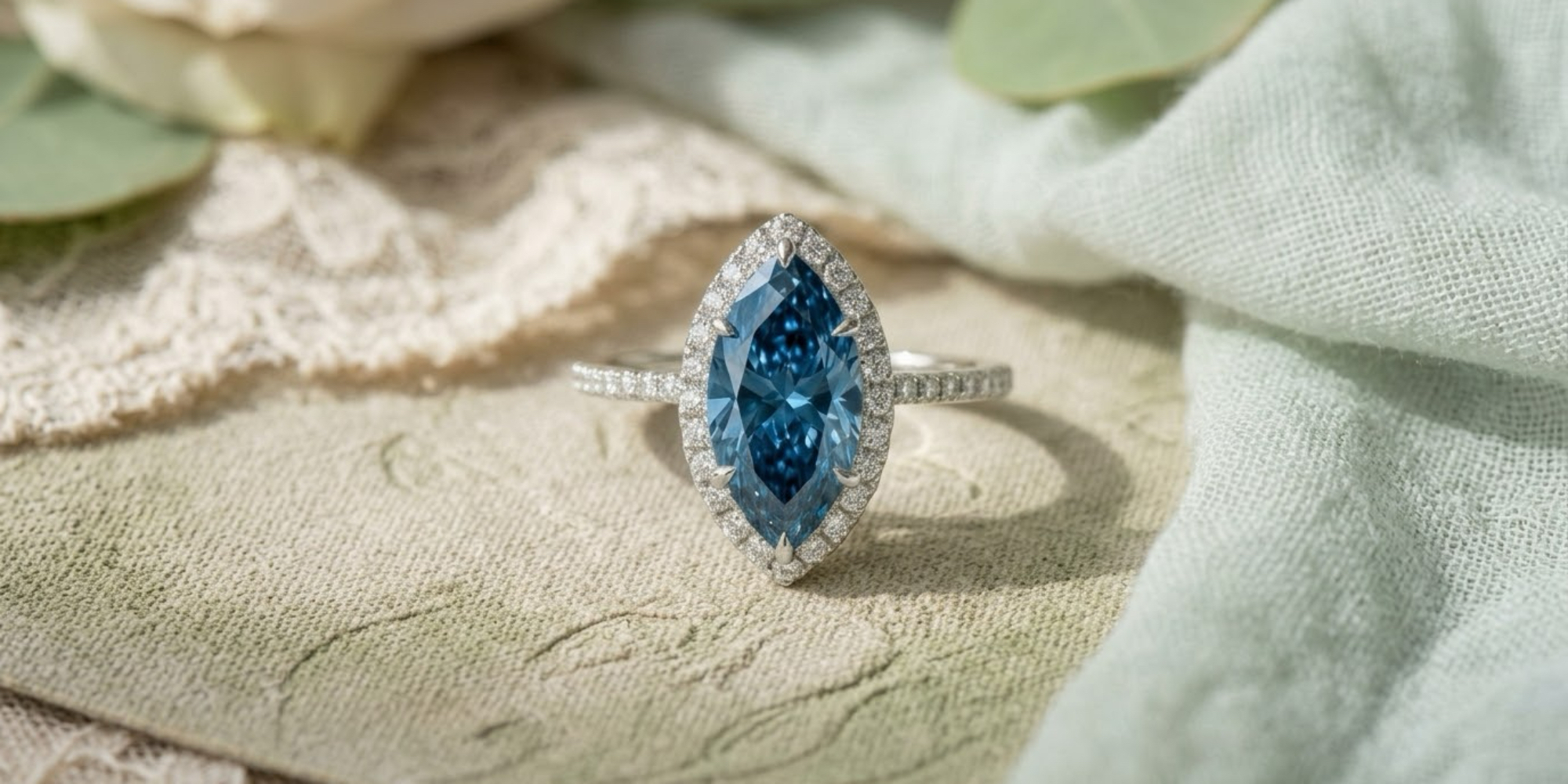 Blue Diamond Ring