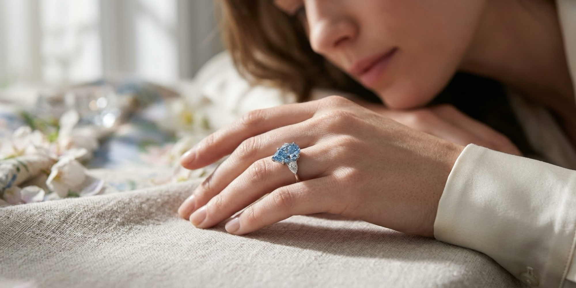 Blue Diamond Ring