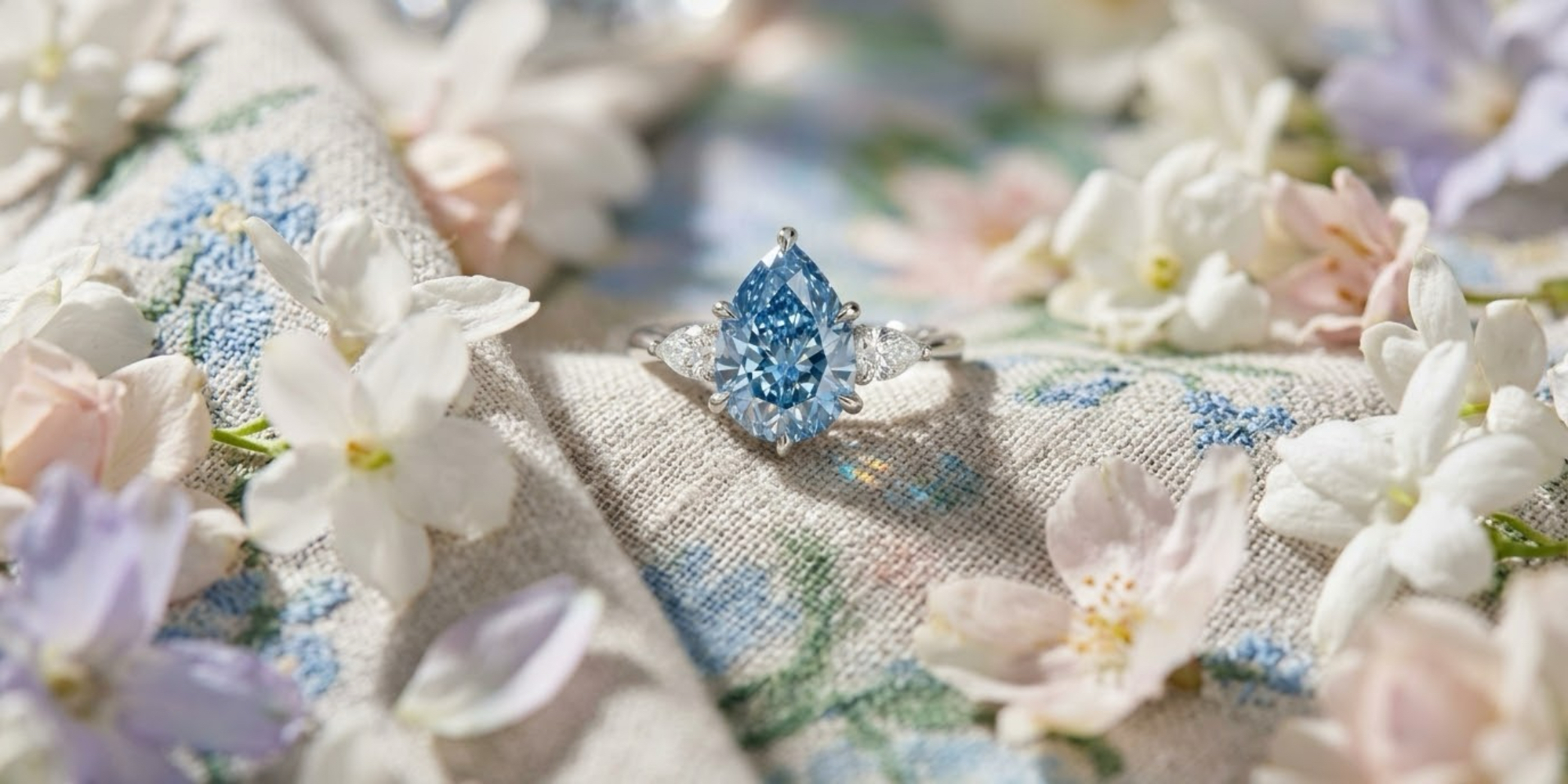 Blue Diamond Ring