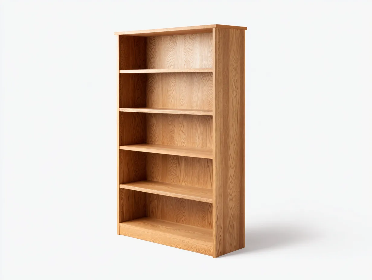 Libreria in rovere 80x28x182 cm - colore rovere chiaro - per soggiorno - design moderno-Houseota