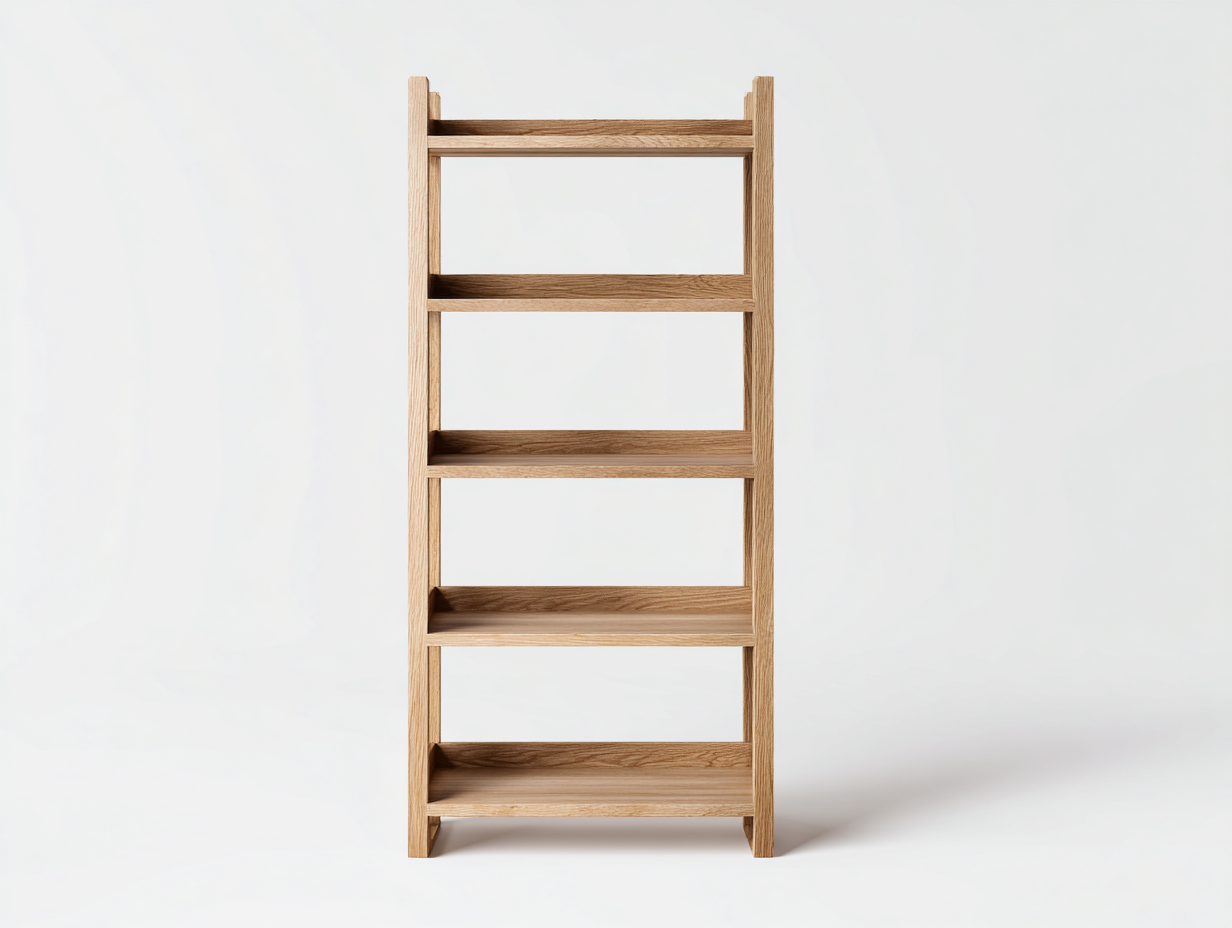 Libreria in rovere 70x30x173 cm - colore rovere naturale - design moderno-Houseota