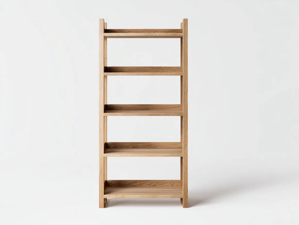 Libreria in rovere 70x30x173 cm - colore rovere naturale - design moderno-Houseota