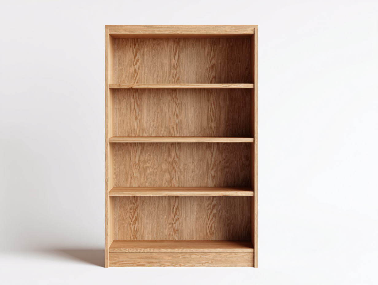 Libreria in legno 80x30x170 cm - rovere chiaro - per soggiorno-Houseota