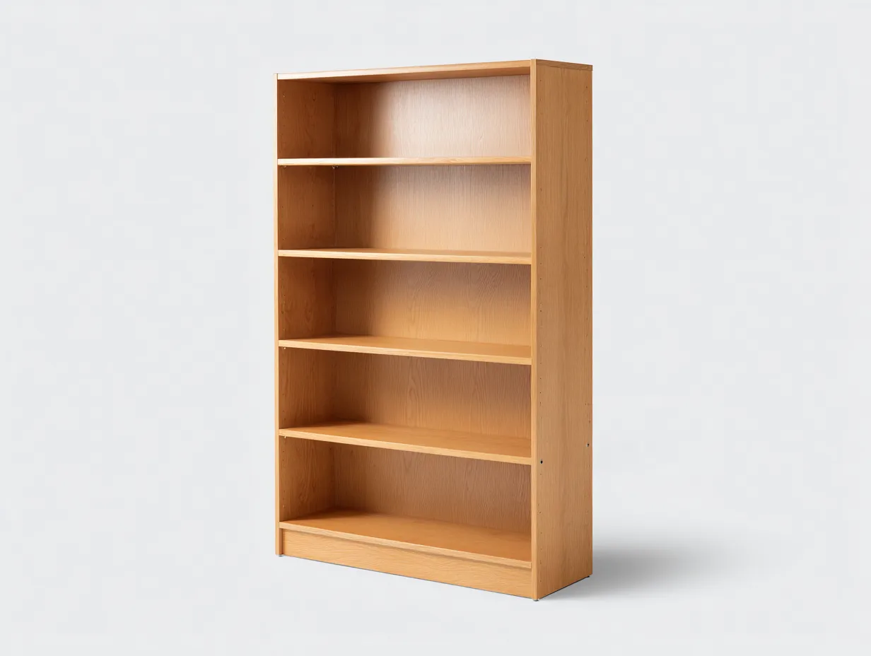 Libreria in rovere 80x28x180 cm - colore rovere chiaro - per soggiorno - design moderno-Houseota