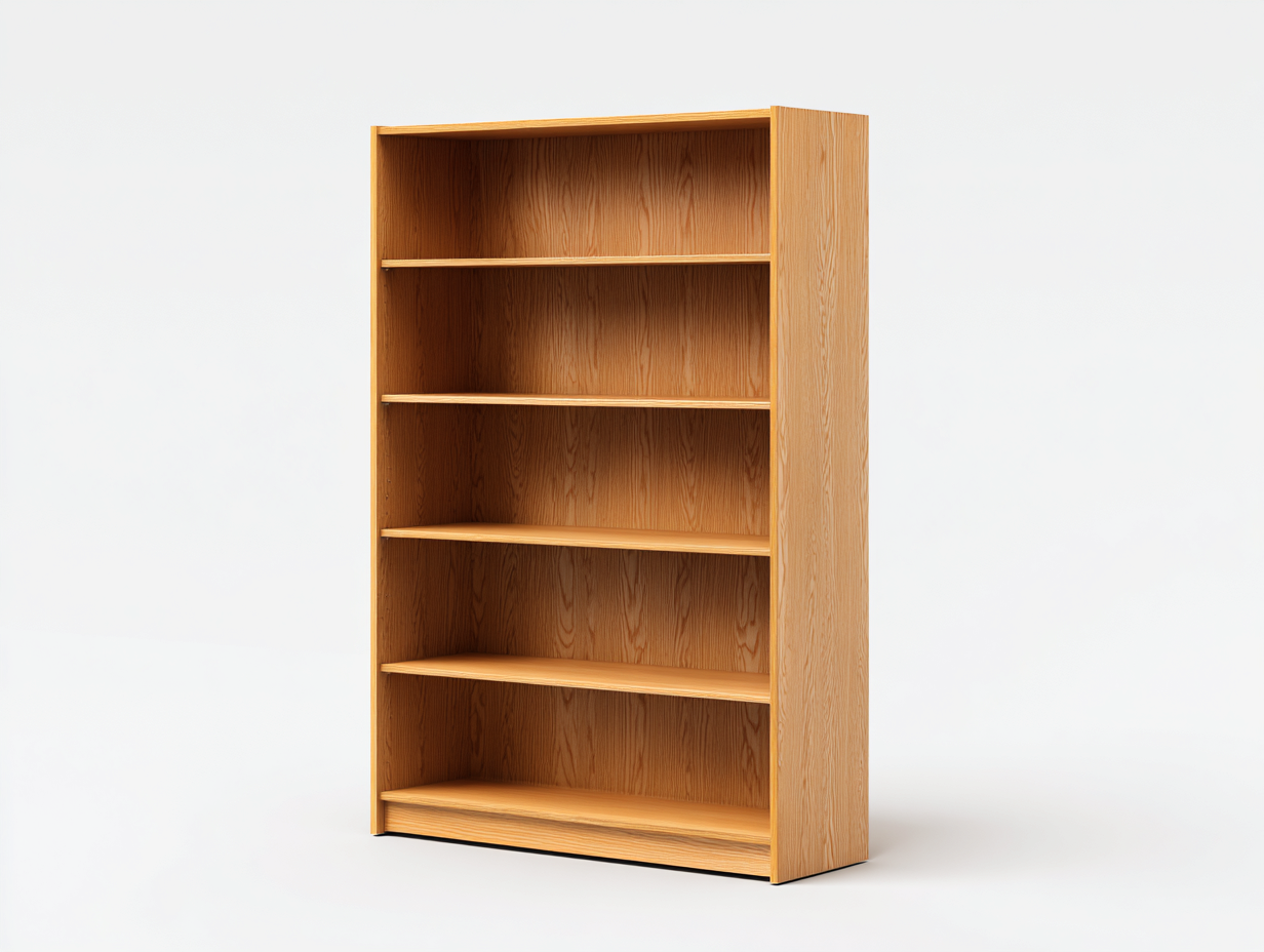 Libreria in rovere 80x28x180 cm - colore rovere chiaro - per soggiorno - design moderno-Houseota