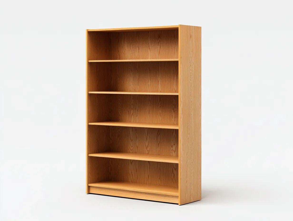 Libreria in rovere 80x28x180 cm - colore rovere chiaro - per soggiorno - design moderno-Houseota