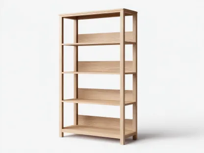 Libreria in legno 80x30x180 cm - rovere chiaro - per soggiorno-Houseota