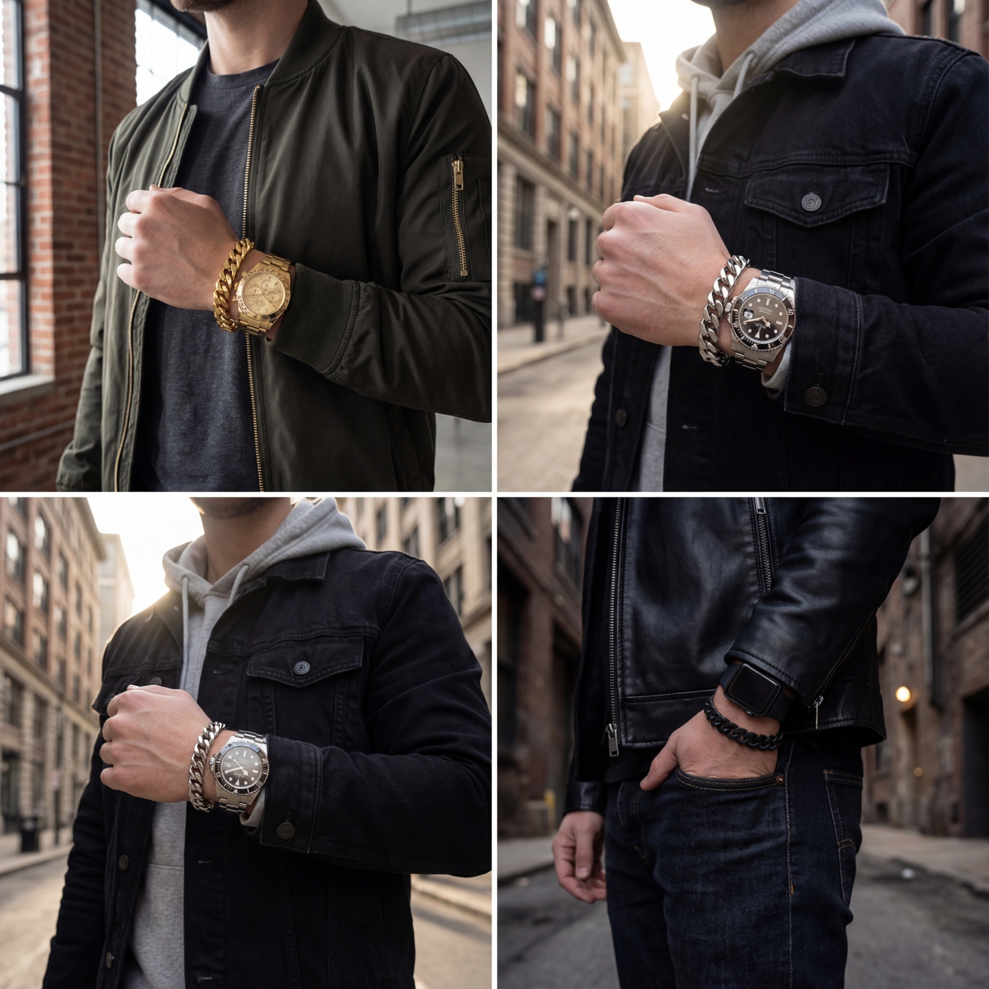 Men’s Cuban Chain Bracelet – 11mm Stainless Steel, Heavy & Minimalist，Bold Cuban Chain Bracelet for Men | Clean Street Style