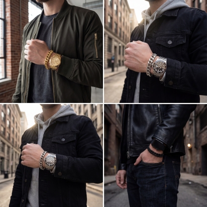 Men’s Cuban Chain Bracelet – 11mm Stainless Steel, Heavy & Minimalist，Bold Cuban Chain Bracelet for Men | Clean Street Style