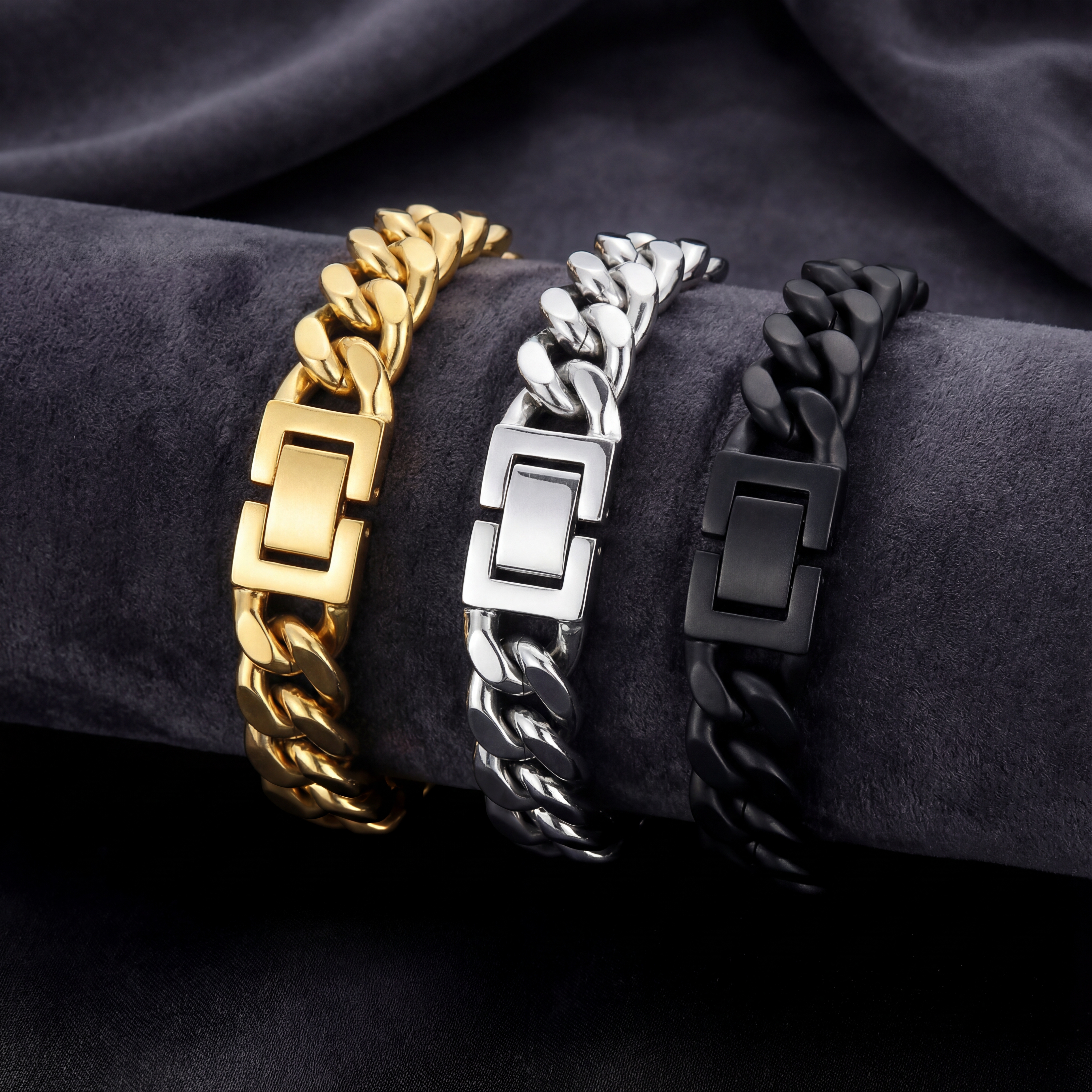 Men’s Cuban Chain Bracelet – 11mm Stainless Steel, Heavy & Minimalist，Bold Cuban Chain Bracelet for Men | Clean Street Style