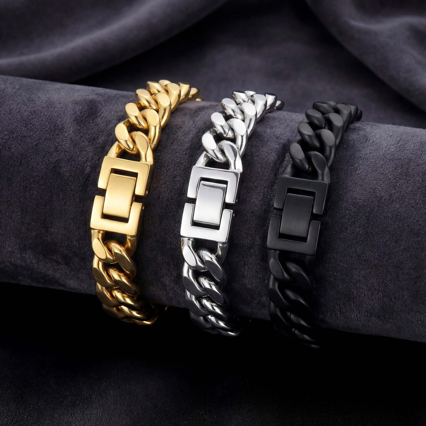 Men’s Cuban Chain Bracelet – 11mm Stainless Steel, Heavy & Minimalist，Bold Cuban Chain Bracelet for Men | Clean Street Style