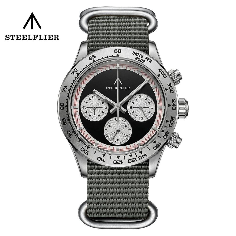 2026 STEELFLIER Official SF733 Quartz Watch 200M Waterproof BGW9 Luminous VK63 Mute Movement Men Wristwatch