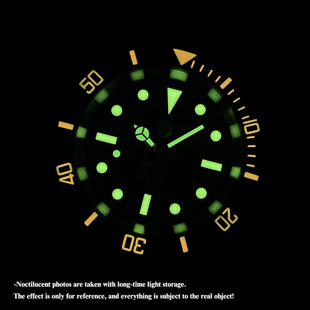 STEELFLIER SF754V Mechanical Water Ghost Wristwatch Screw Crown NH35 Automatic Move Super Luminous Ceramic Bezel Luxury Watches