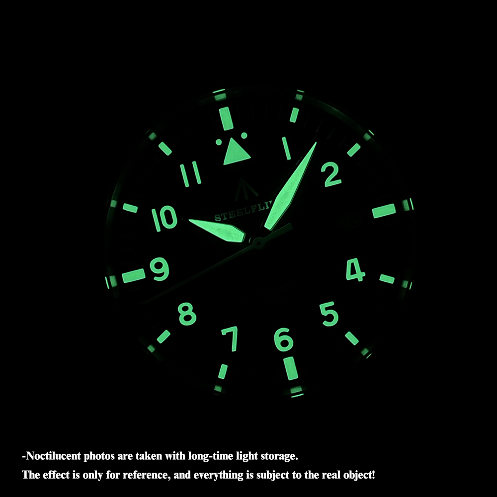 STEELFLIER SF750 Men's Automatic Mechanical Watch NH35 Movement Sapphire Crystal Swiss Luminous 200M Waterproof 316L Stainless Steel Luxury Pilot Watch