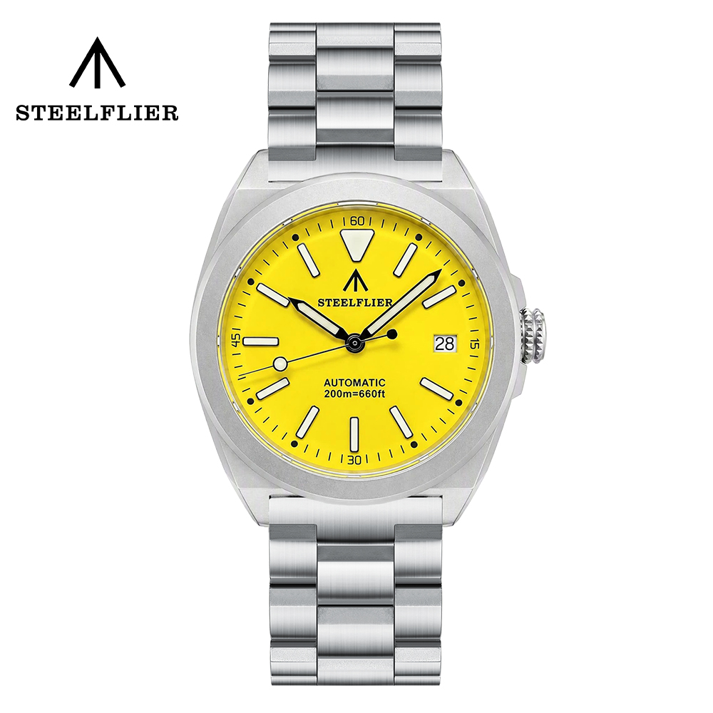STEELFLIER Official SF2774 Luxury Mechanical Wristwatch ST2130 Movement Super Luminous 20Bar Waterproof Dive Sandblasted Watches