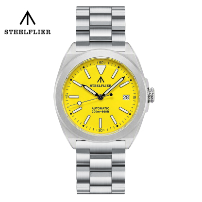 STEELFLIER Official SF2774 Luxury Mechanical Wristwatch ST2130 Movement Super Luminous 20Bar Waterproof Dive Sandblasted Watches