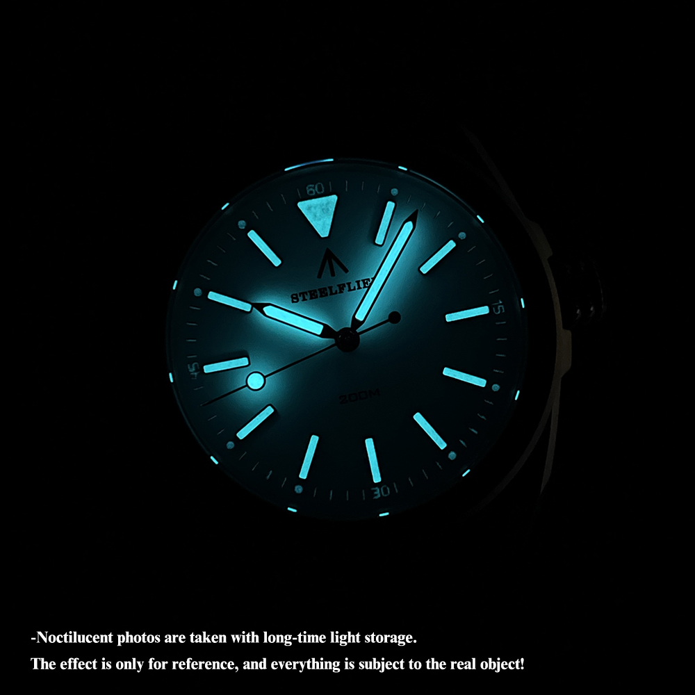 STEELFLIER Official SF726 Luxury Quartz Wristwatch Super Luminous VH31 Mute Movement 20Bar Waterproof Fashion Dive White Watch