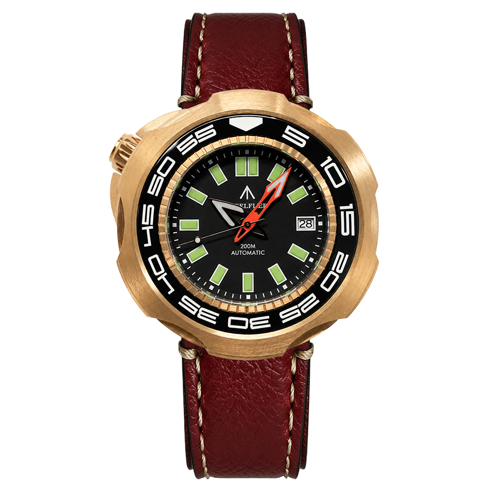 STEELFLIER Official SF762S Bronze Men Mechanical Watch Japan NH35 Movement Super Luminous 20Bar Waterproof Vintage Diver Wristwatch