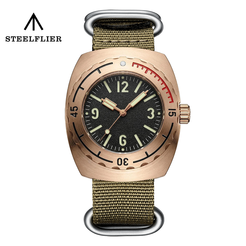 STEELFLIER SF769S Bronze Automatic Wristwatch | 50Bar Waterproof Super Luminous Luxury Watch