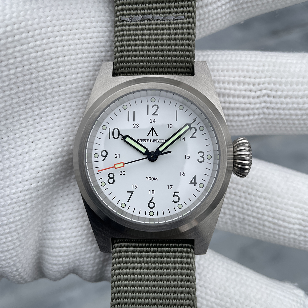 STEELFLIER Official SF744T Men Quartz Watch VH31 Mute Movement 200M Waterproof Super Luminous Business Fashion Watches For Male