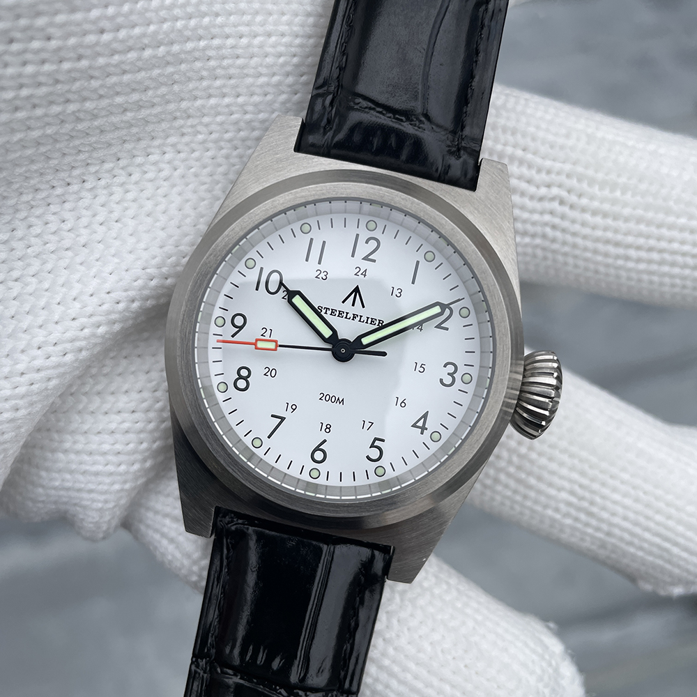 STEELFLIER Official SF744T Men Quartz Watch VH31 Mute Movement 200M Waterproof Super Luminous Business Fashion Watches For Male