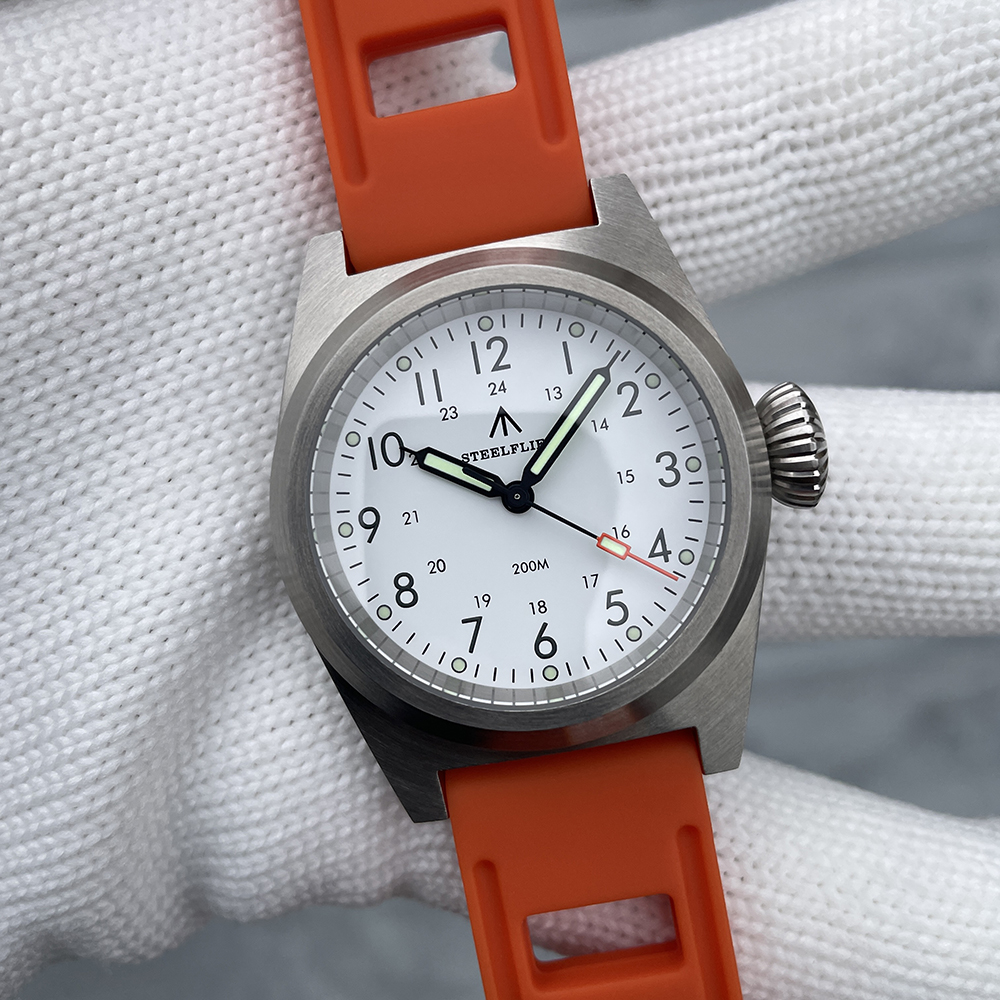 STEELFLIER Official SF744T Men Quartz Watch VH31 Mute Movement 200M Waterproof Super Luminous Business Fashion Watches For Male