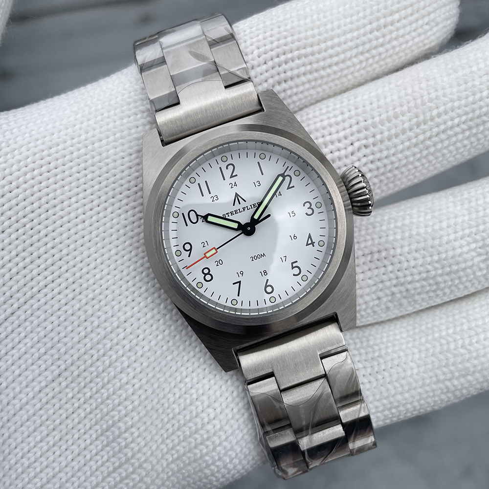 STEELFLIER Official SF744T Men Quartz Watch VH31 Mute Movement 200M Waterproof Super Luminous Business Fashion Watches For Male