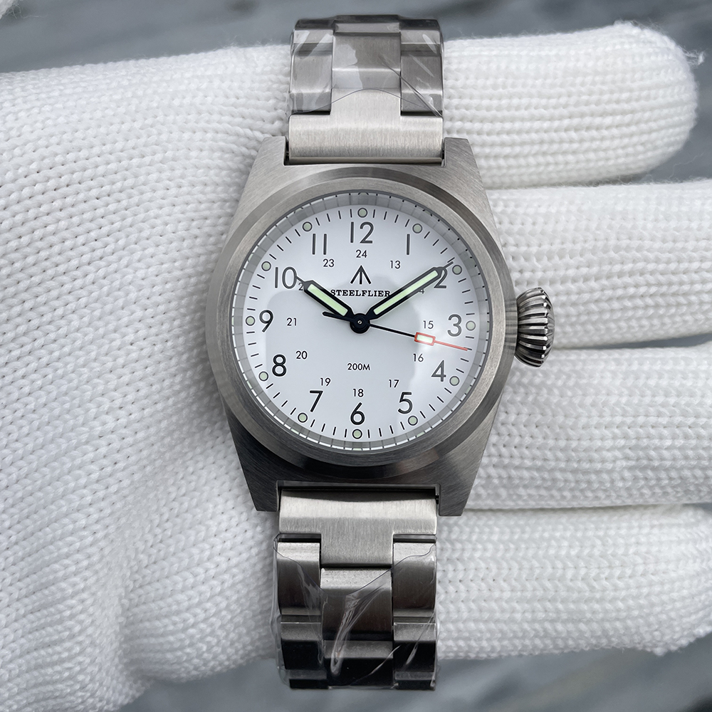 STEELFLIER Official SF744T Men Quartz Watch VH31 Mute Movement 200M Waterproof Super Luminous Business Fashion Watches For Male