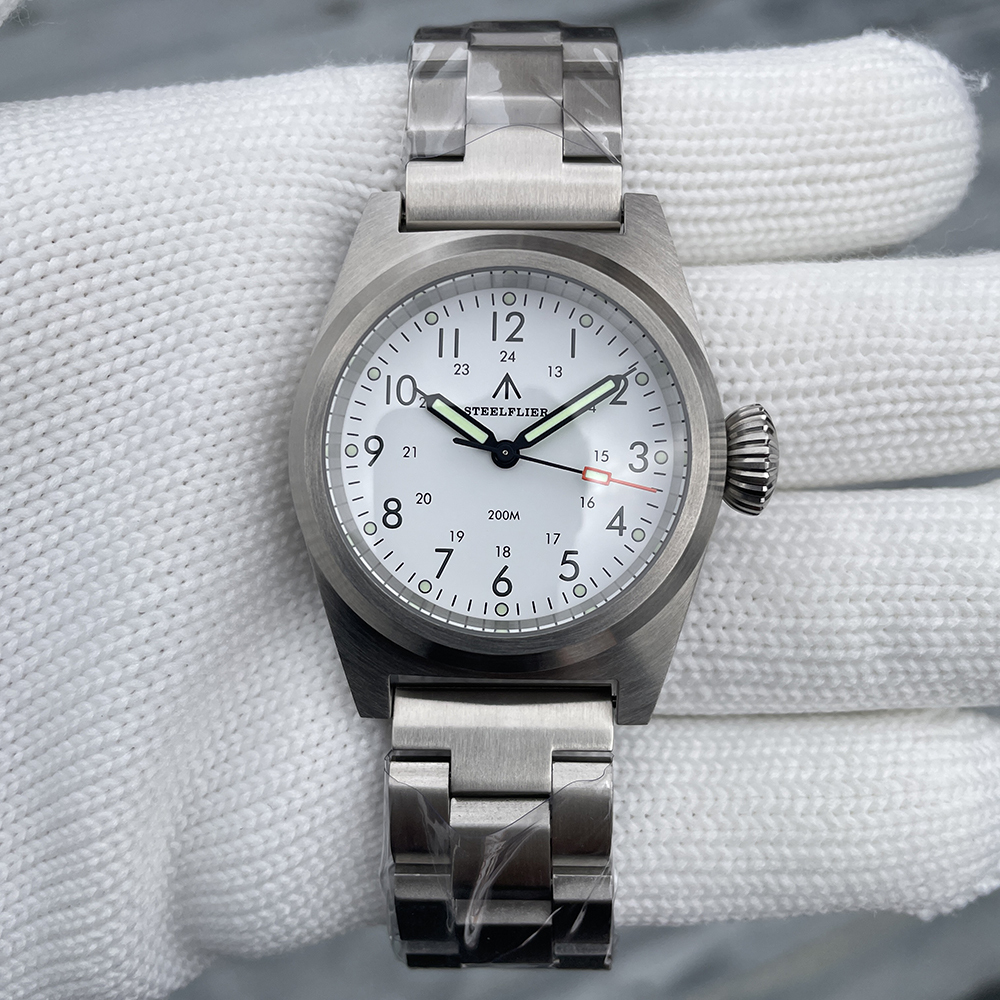 STEELFLIER Official SF744T Men Quartz Watch VH31 Mute Movement 200M Waterproof Super Luminous Business Fashion Watches For Male