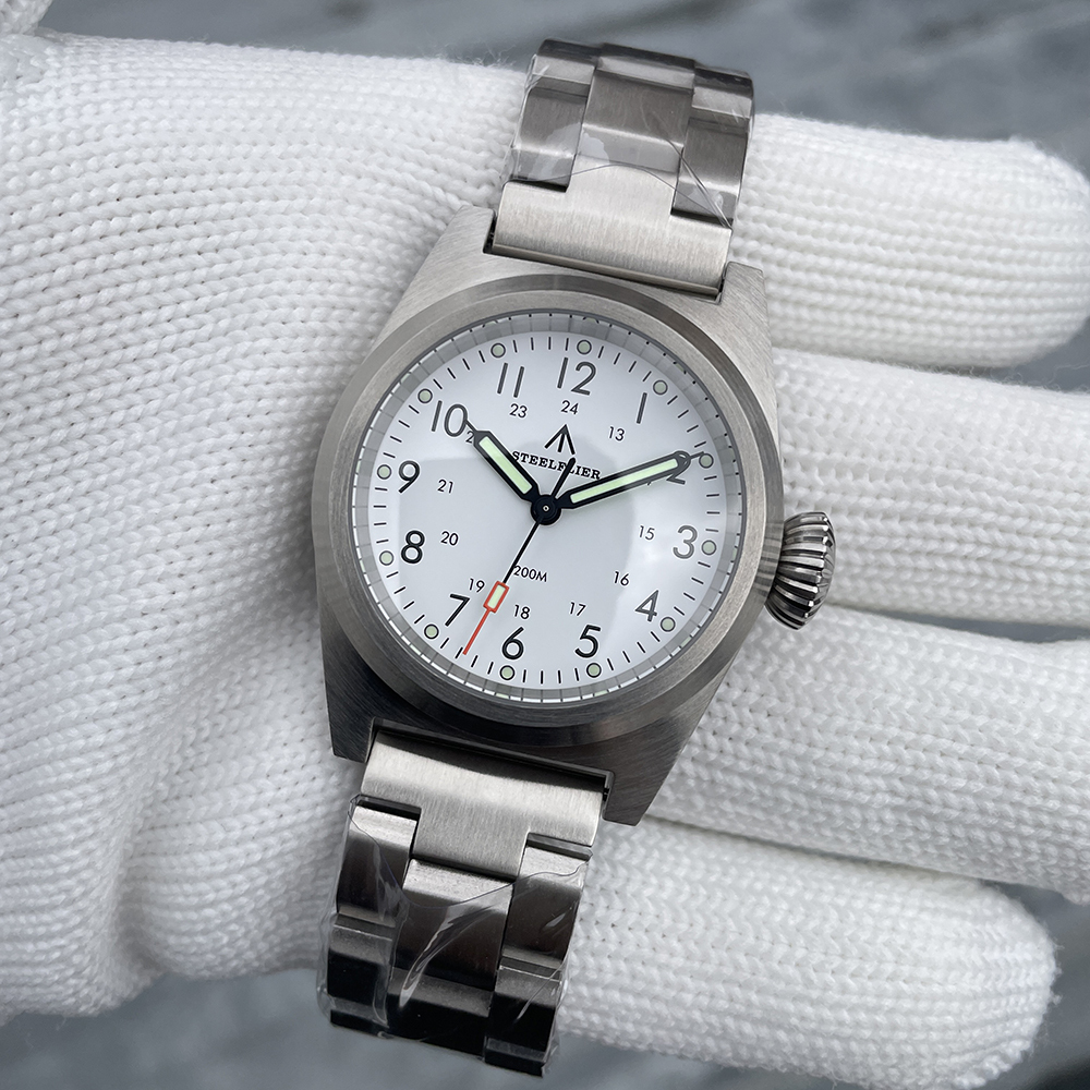 STEELFLIER Official SF744T Men Quartz Watch VH31 Mute Movement 200M Waterproof Super Luminous Business Fashion Watches For Male