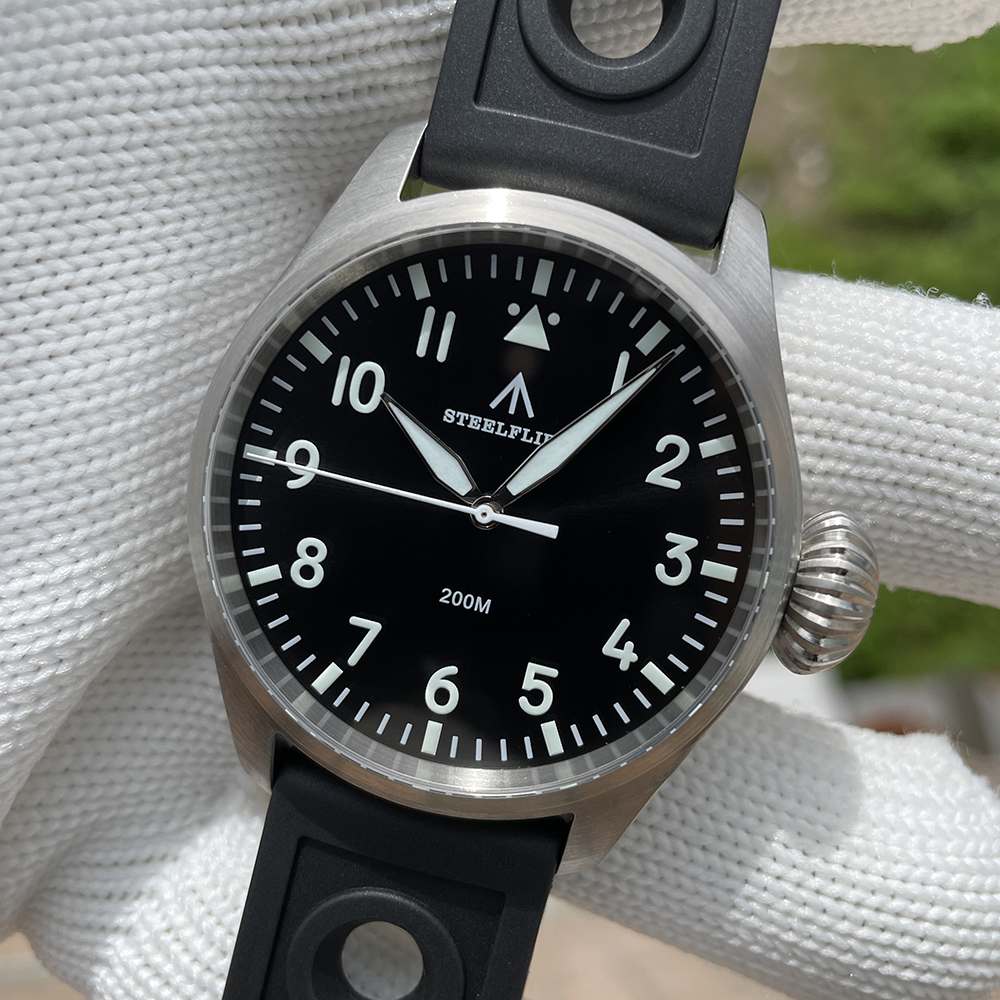 STEELFLIER Official SF743 Quartz Pilot Big Onion Crown Swiss Luminous VH31 20Bar Waterproof Sapphire Crystal Luxury Dive Watch