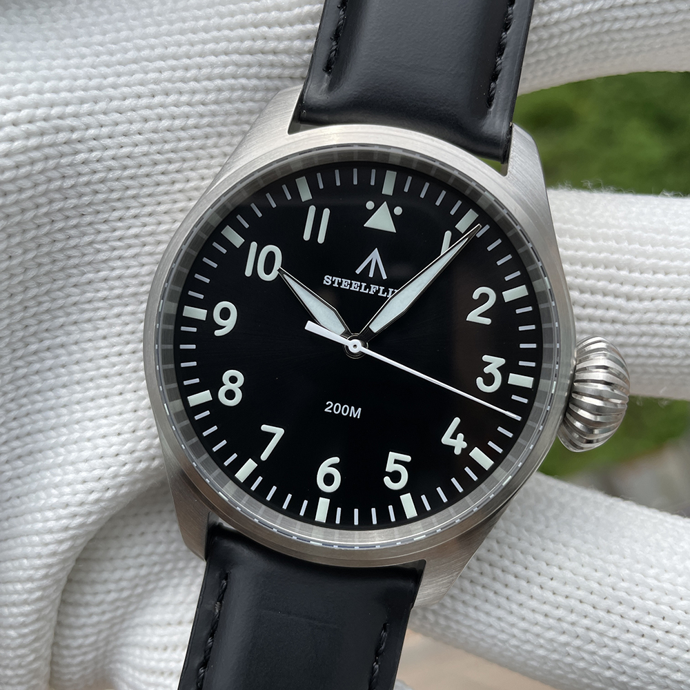 STEELFLIER Official SF743 Quartz Pilot Big Onion Crown Swiss Luminous VH31 20Bar Waterproof Sapphire Crystal Luxury Dive Watch