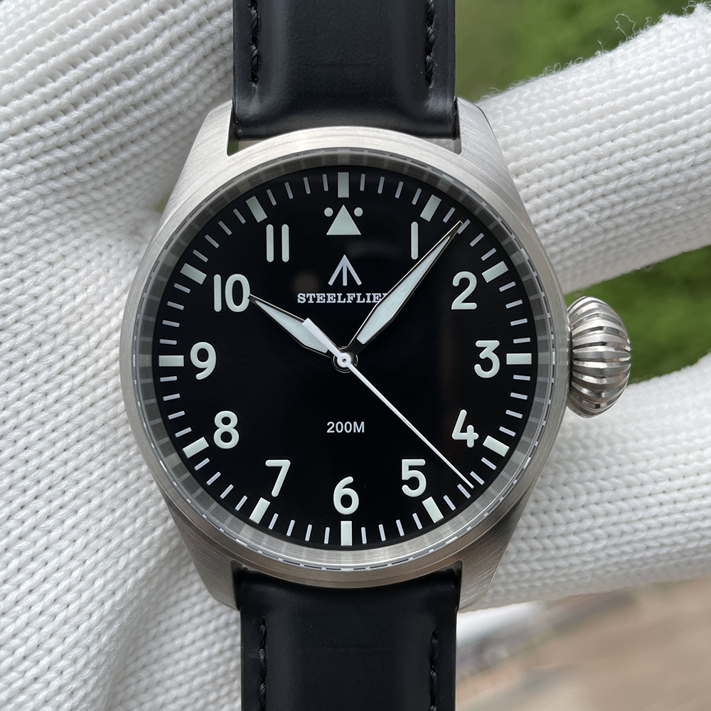 STEELFLIER Official SF743 Quartz Pilot Big Onion Crown Swiss Luminous VH31 20Bar Waterproof Sapphire Crystal Luxury Dive Watch