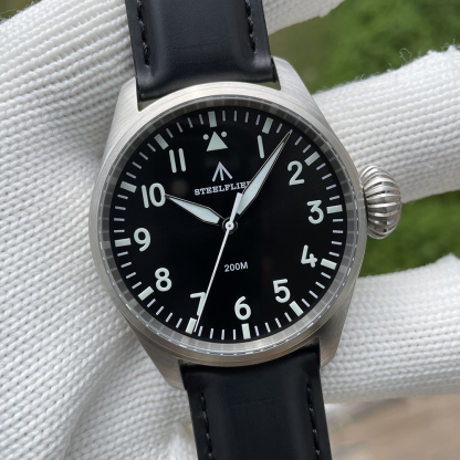 STEELFLIER Official SF743 Quartz Pilot Big Onion Crown Swiss Luminous VH31 20Bar Waterproof Sapphire Crystal Luxury Dive Watch