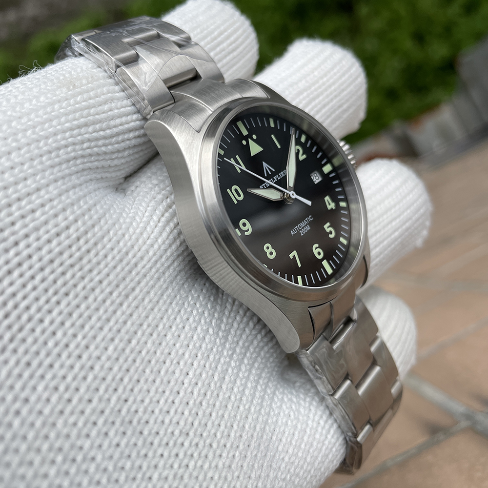 STEELFLIER SF750 Men's Automatic Mechanical Watch NH35 Movement Sapphire Crystal Swiss Luminous 200M Waterproof 316L Stainless Steel Luxury Pilot Watch