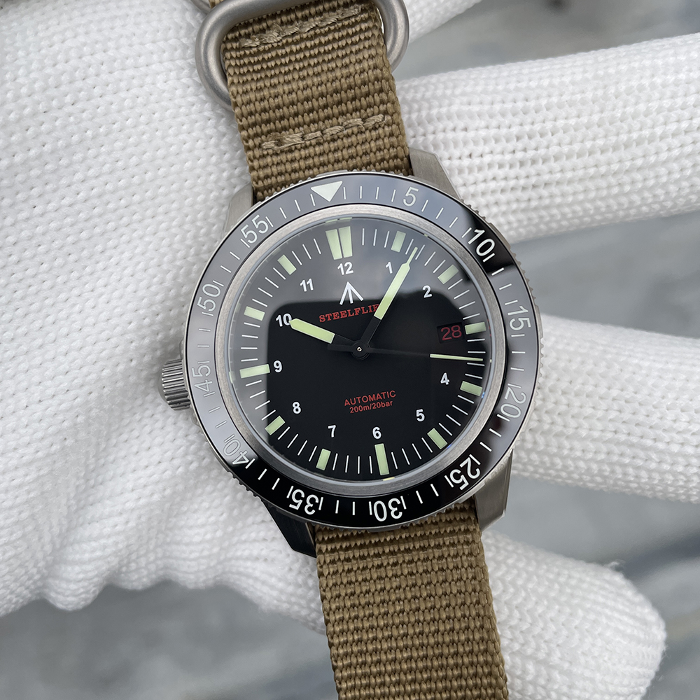 STEELFLIER SF783 NH35 Automatic Mechanical Dive Watch 200M Waterproof Super C3 Luminous 316L Stainless Steel