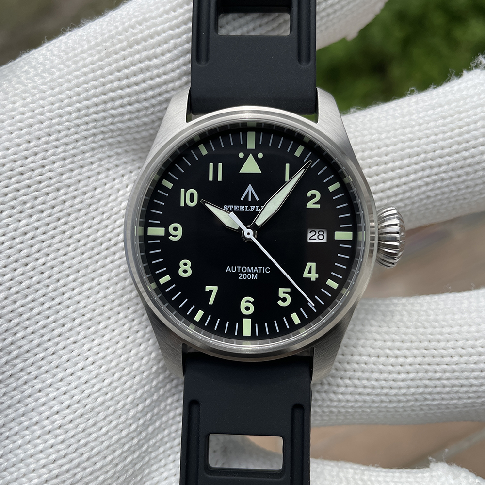 STEELFLIER SF750 Men's Automatic Mechanical Watch NH35 Movement Sapphire Crystal Swiss Luminous 200M Waterproof 316L Stainless Steel Luxury Pilot Watch