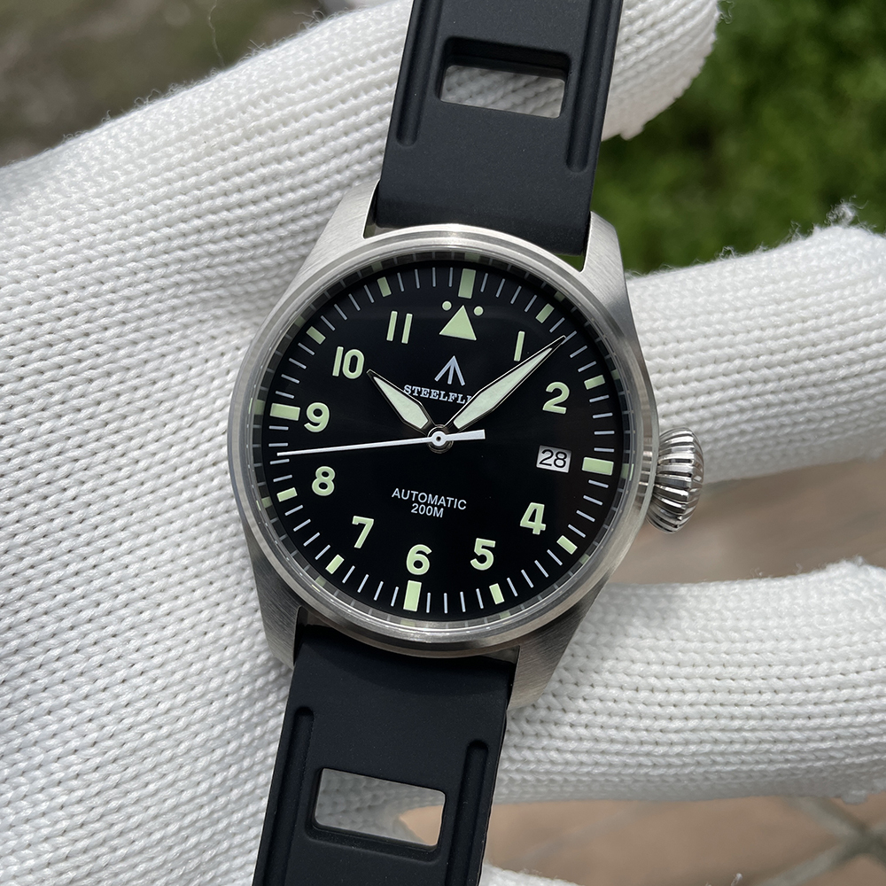 STEELFLIER SF750 Men's Automatic Mechanical Watch NH35 Movement Sapphire Crystal Swiss Luminous 200M Waterproof 316L Stainless Steel Luxury Pilot Watch